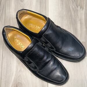 Geox respira men’s slip on leather sporty loafers size 41 8